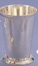 Large Beaded Mint Julep Cup W/ Bright Silverplate Finish