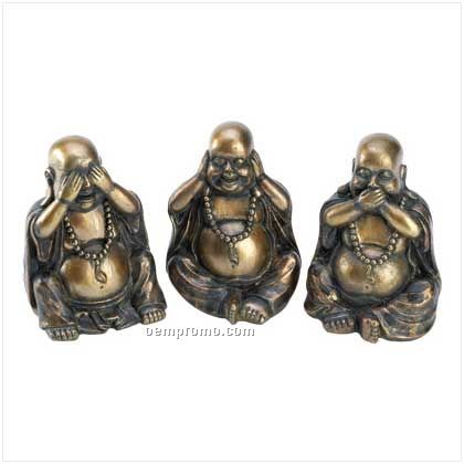 See-speak-hear No Evil Buddha Figurines