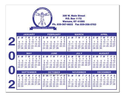 1 Year Laminated Calendar