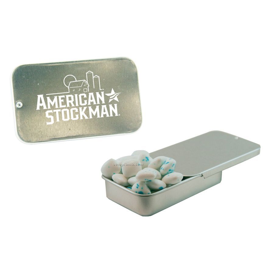 Silver Slider Tin With Sugar Free Gum