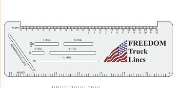 Trucker Logbook Ruler (Raised Edge)