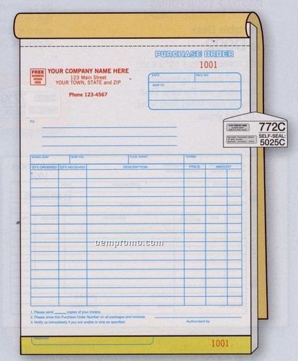 Classic Collection Purchase Order Book W/ Carbons (2 Part)