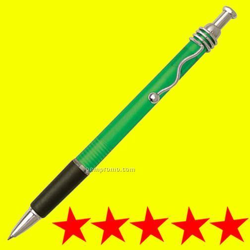 Green Squiggle Clip Pen