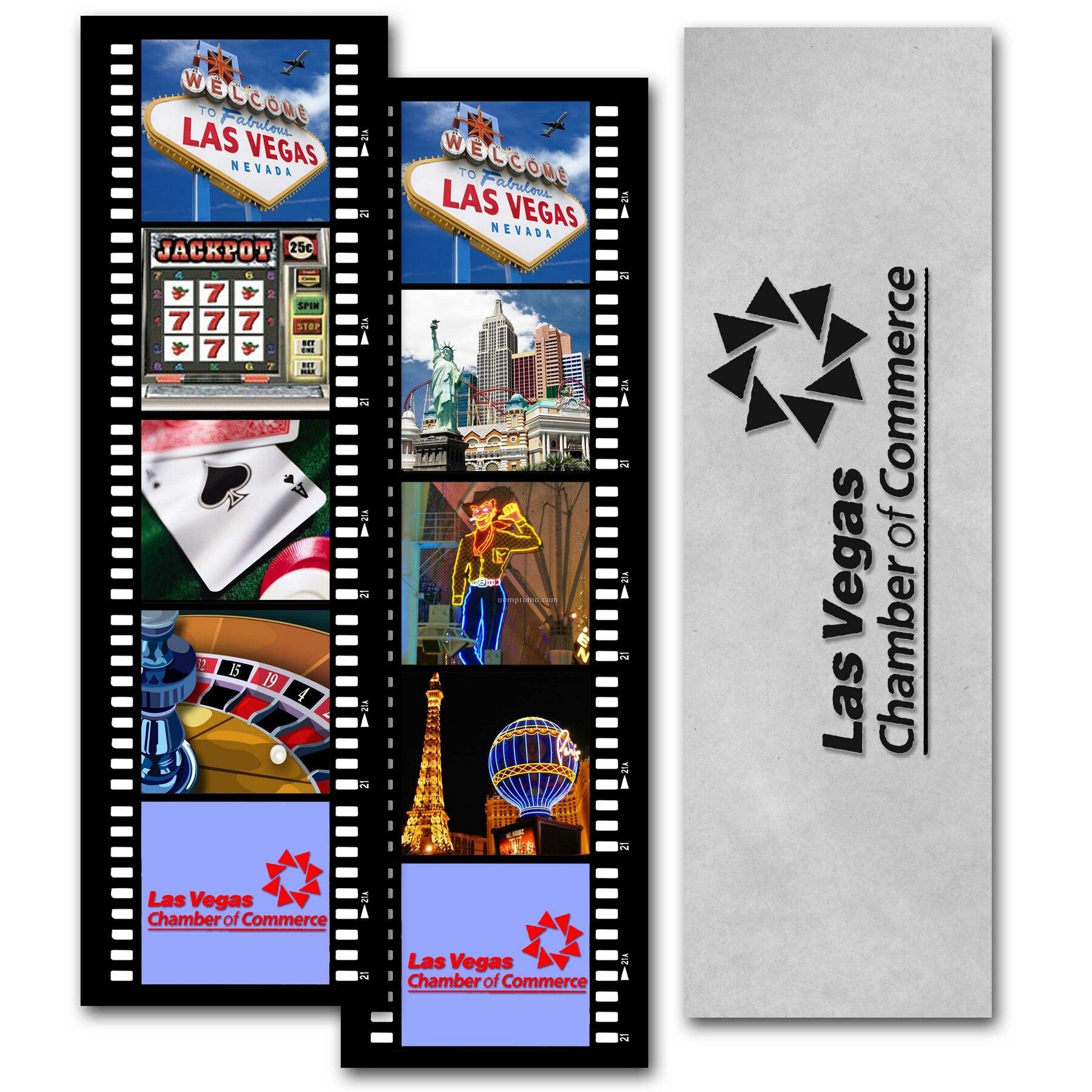 Pet Bookmark W/ 3d Lenticular Images Of Various Las Vegas Scenes (Custom)