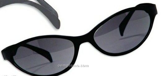 Sporty Black Wrap Sunglasses (Printed)