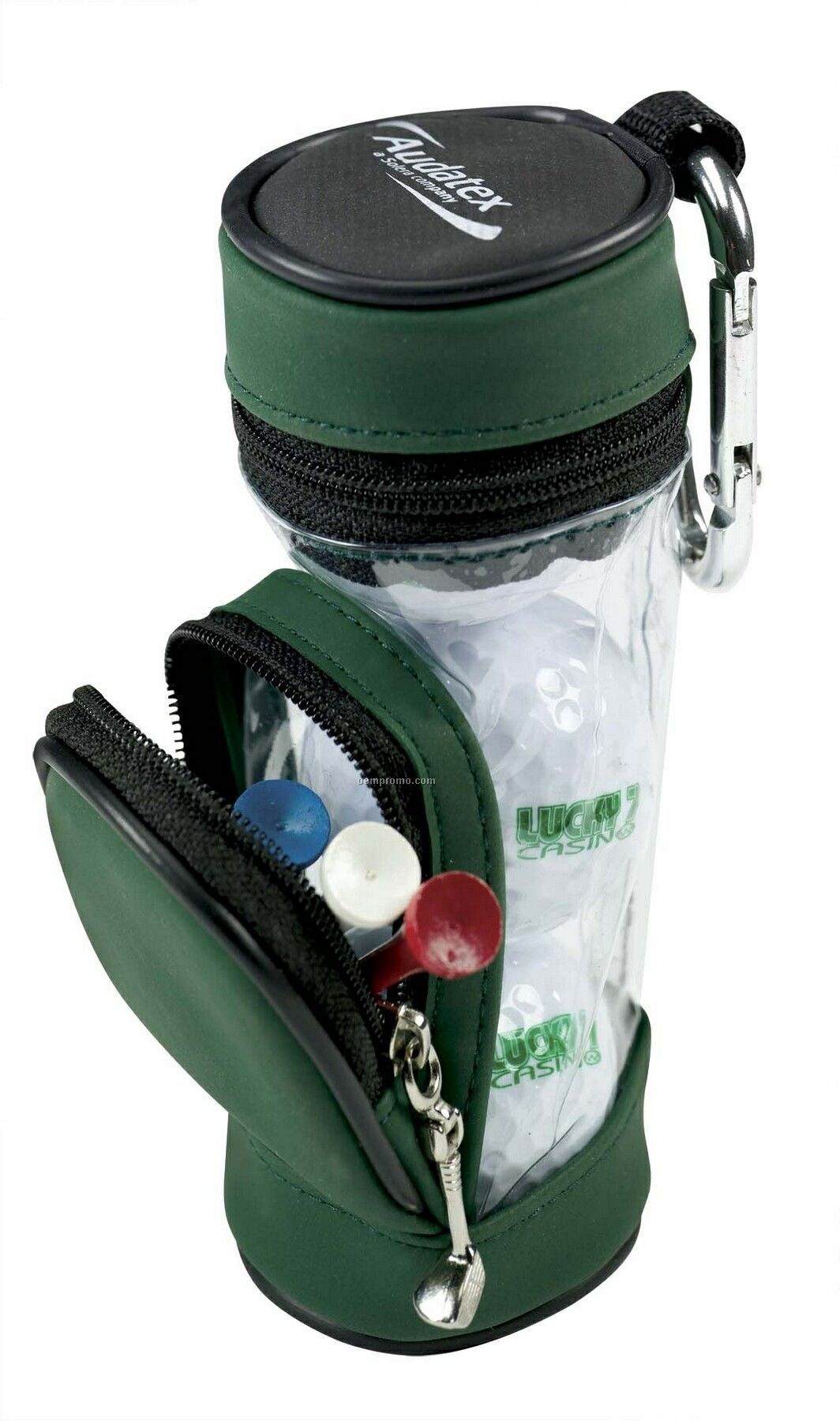Tee Off Mini Golf Bag W/ 3 Top Flite Xl Distance Golf Balls & 5 Tees