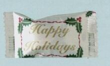 Asst. Gourmet Chocolate Mints Soft Candy W/ Stock Wrapper (Happy Holidays)