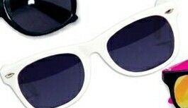 Blues Brothers White Sunglasses (Printed)