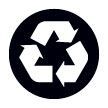 Stock Temporary Tattoo - Recycle Symbol (1.5"X1.5")