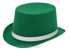 Green Permafelt Top Hat W/ Printed Band