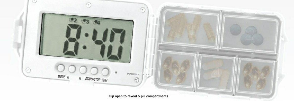 Pill Box Timer With Large Digital Display