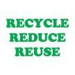 Stock Temporary Tattoo - Recycle Reduce Reuse (1.5"X1.5")