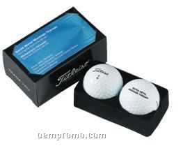 Titleist 2 Golf Ball Business Card Box