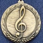 2.5" Stock Cast Medallion (Music Clef Note)