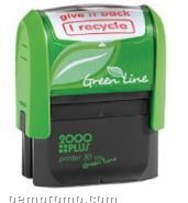 2000plus Trodat Green Line Recycled Self Inking Stamp (1 7/8"X3/4")