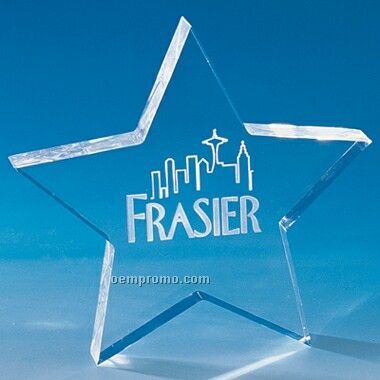 Acrylic Star Paperweight (Screened)