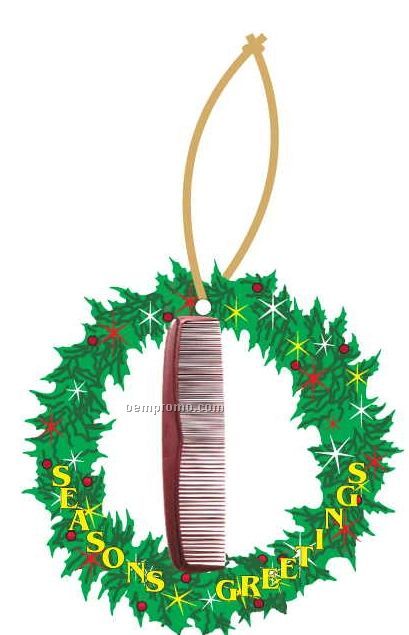 Comb Executive Wreath Ornament W/ Mirrored Back (10 Square Inch)