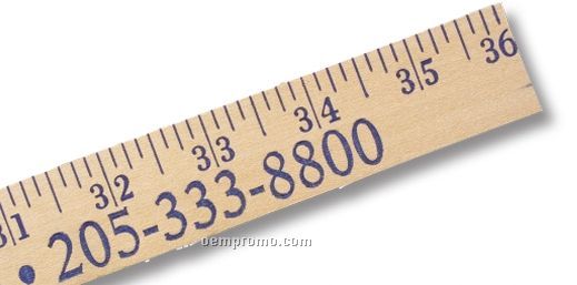 Heavy Duty Natural Finish Yardstick (1/4" Thick) - 1 Color