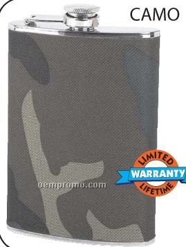 Maxam 8 Oz Stainless Steel Flask With Camouflage Wrap