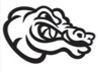 Stock Black & White Gator Mascot Chenille Patch
