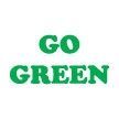 Stock Temporary Tattoo - Go Green / Text Only (1.5