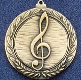 1.5" Stock Cast Medallion (Music Clef Note)