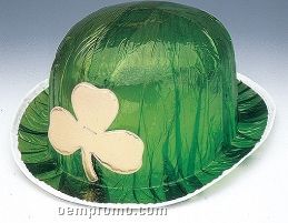 Cello Derby Hat W/ 1 Color Print On Shamrock