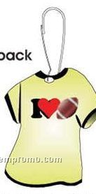 I Love Football T-shirt Zipper Pull