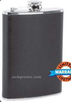 Maxam 8 Oz Stainless Steel Flask With Black Wrap