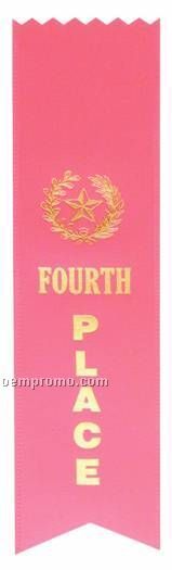 2"X8" Pinked Top Fourth Place Ribbon