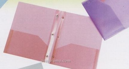 Assorted Pack Frosted 2 Pocket Folder With Prongs