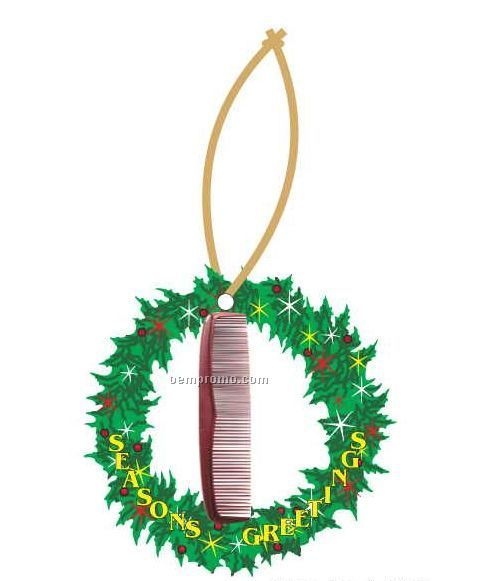 Comb Executive Wreath Ornament W/ Mirrored Back (12 Square Inch)