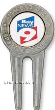 Custom Divot Tool W/Screen Printed Ball Marker Center