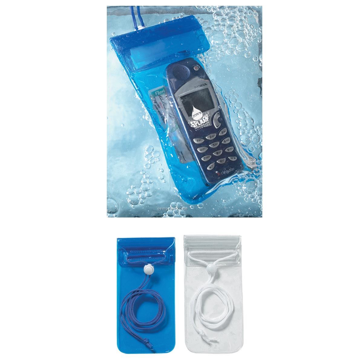 Handy Waterproof Pouch With Neck Cord (Screen Printed)