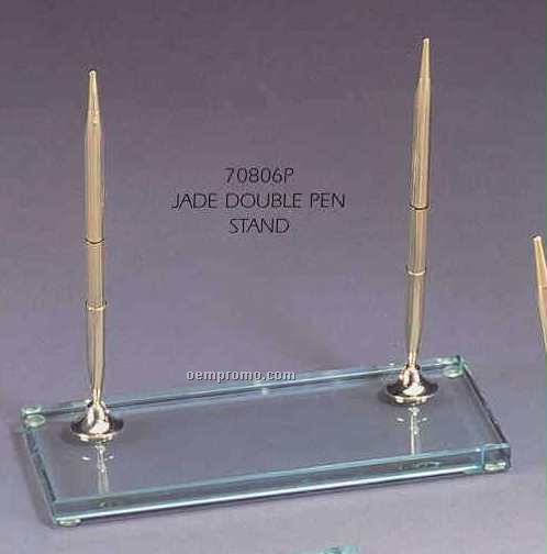 Jade Glass Pen Holder
