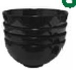 Popcorn Bowls - Specialty Keeper (4 Bowls/ Black)