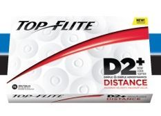 Top-flite D2+ Distance Golf Ball W/ 2-piece With Drag Reduction - 15 Pack