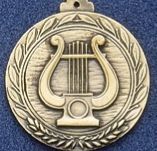 1.5" Stock Cast Medallion (Music Lyre)