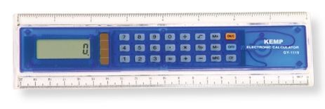 Translucent Blue Ruler W/Calculator (Printed)