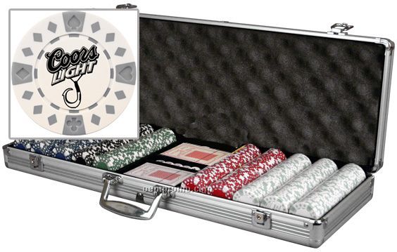Custom Labeled Poker Chip Set With Cards (500 Chip Set)