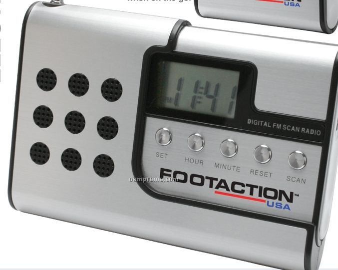 Digital FM Scanner Digital Clock Radio W/ Detachable Speaker