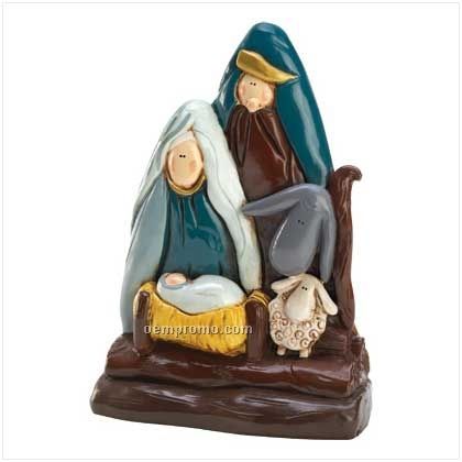 Homespun Holy Family Figurine