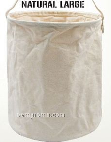 Large Natural Beige Canvas Military Water Bucket