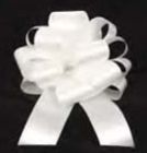 White Poly Pull String Bow (8")
