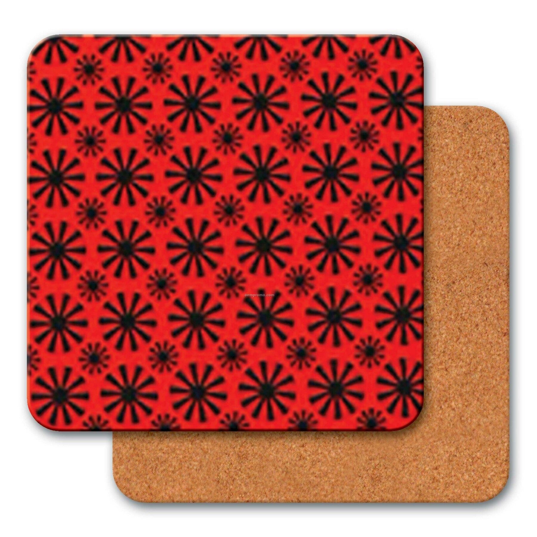 4" Square Coaster W/3d Lenticular Animated Spinning Wheels (Blanks)