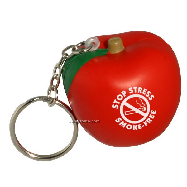 Apple Key Chain Squeeze Toy