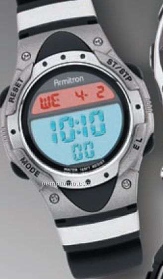 Armitron All Sport Alarm Calendar Watch With Blue/ Red Face