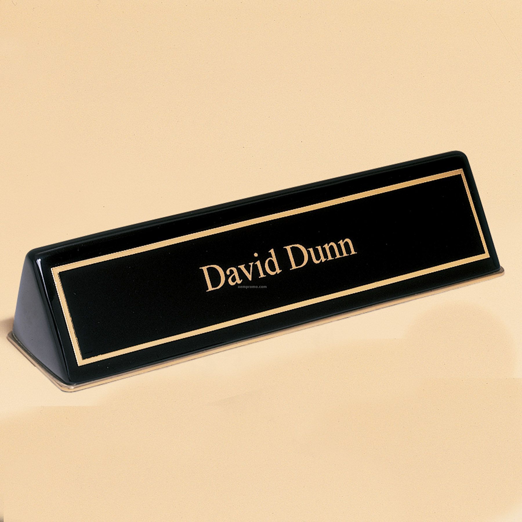 Black Stained Piano Finish Nameplate