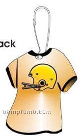 Football Helmet T-shirt Zipper Pull