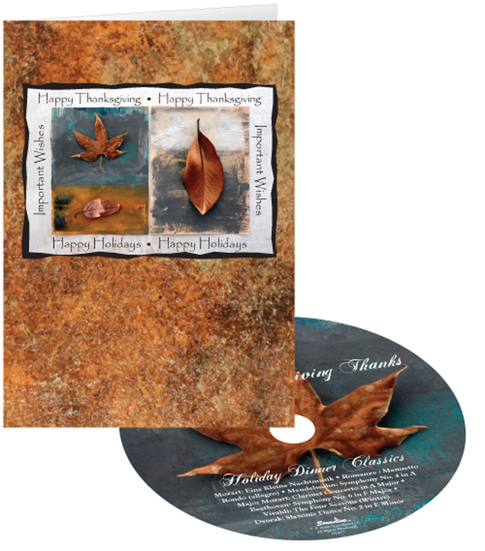 Happy Thanksgiving Greeting Card With Matching CD